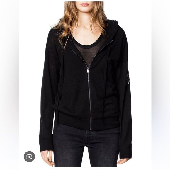 Sixtine Zip-Front camo Tock Strass Hoodie FLAWED new Large - Picture 12 of 15